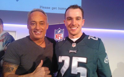 NFL score a touchdown with fan event