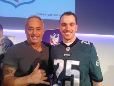 NFL score a touchdown with fan event